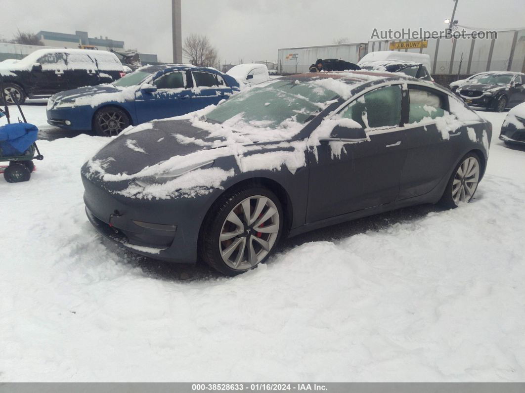 2018 Tesla Model 3 Long Range/performance Gray vin: 5YJ3E1EBXJF073071