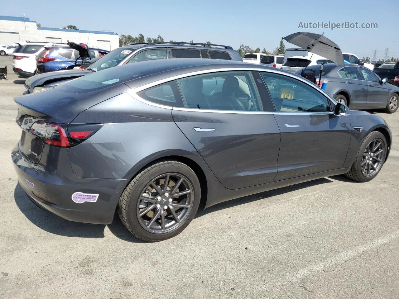 2018 Tesla Model 3  Gray vin: 5YJ3E1EBXJF089786