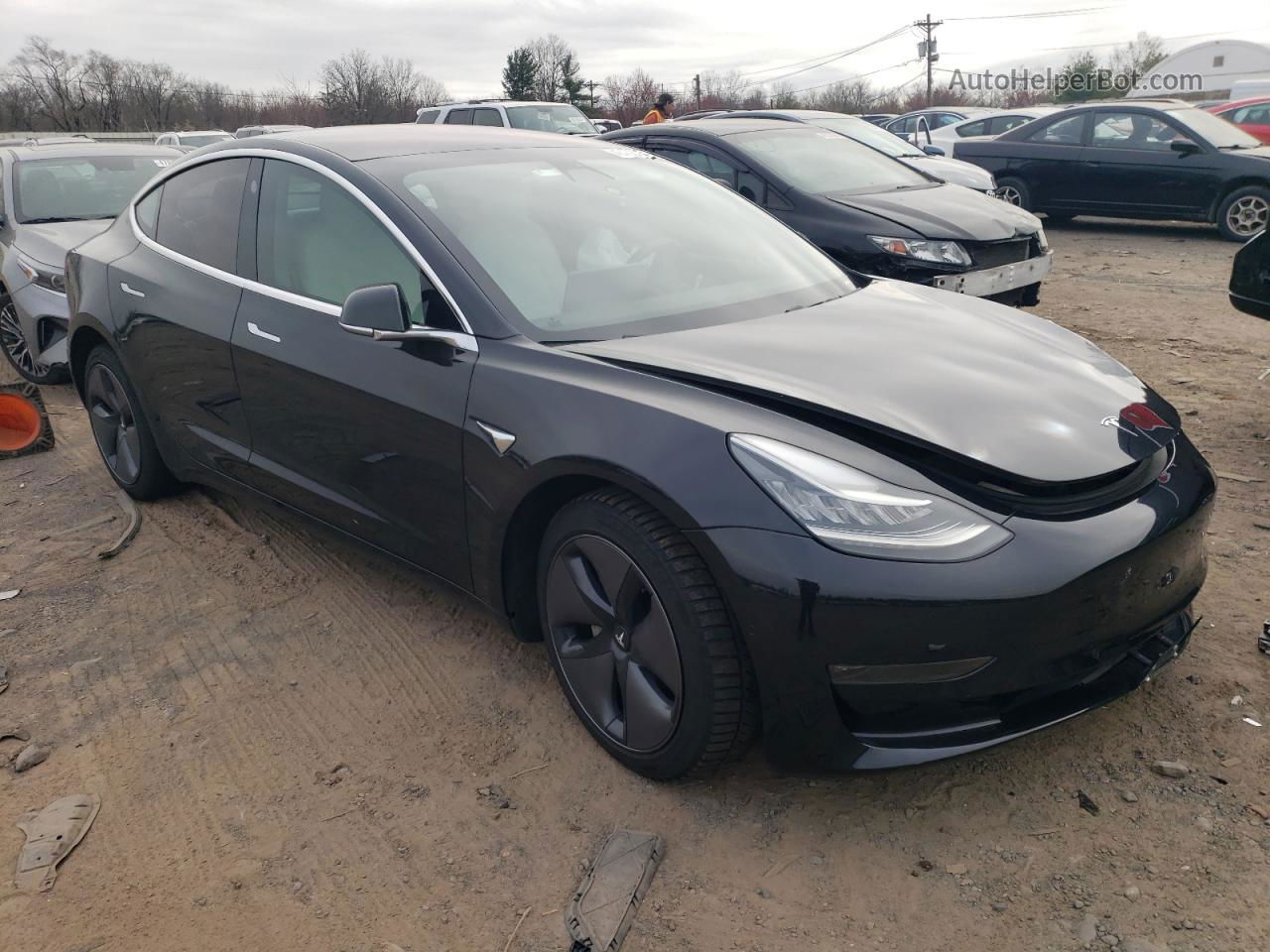 2018 Tesla Model 3  Black vin: 5YJ3E1EBXJF095927