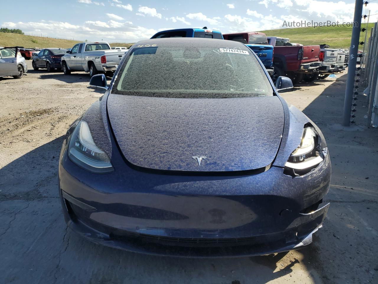 2018 Tesla Model 3  Blue vin: 5YJ3E1EBXJF105307