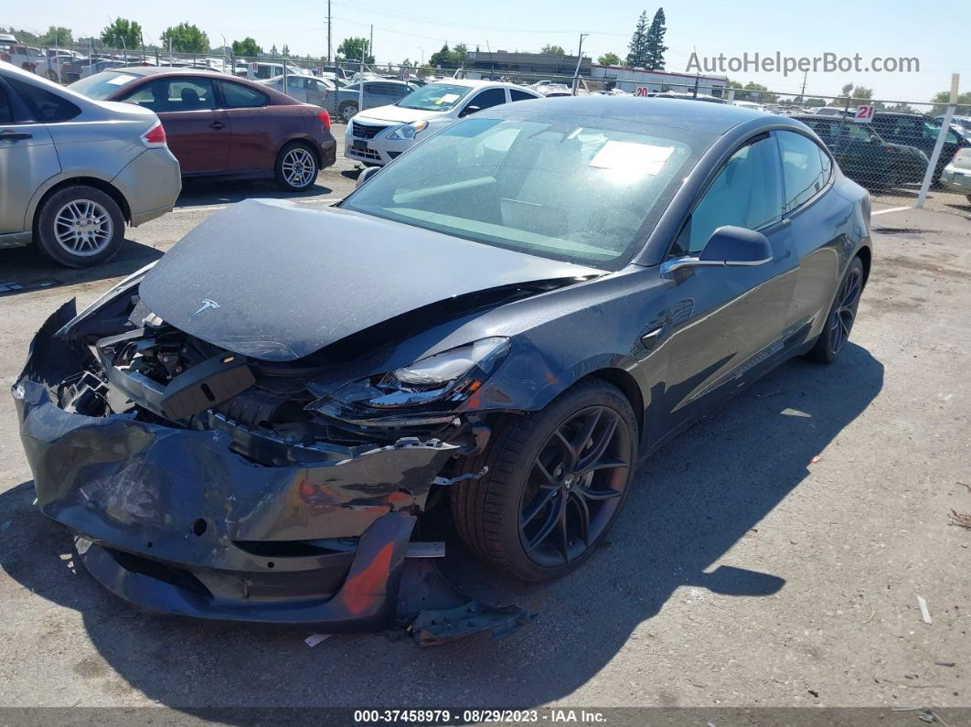 2018 Tesla Model 3 Long Range Gray vin: 5YJ3E1EBXJF119515