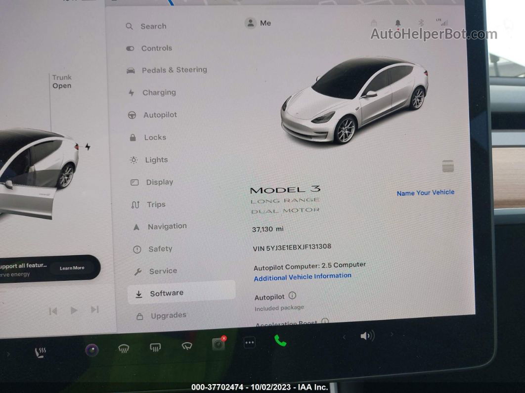 2018 Tesla Model 3 Long Range White vin: 5YJ3E1EBXJF131308