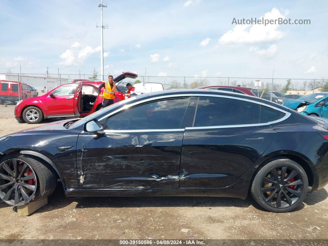 2018 Tesla Model 3 Long Range/performance Black vin: 5YJ3E1EBXJF186728