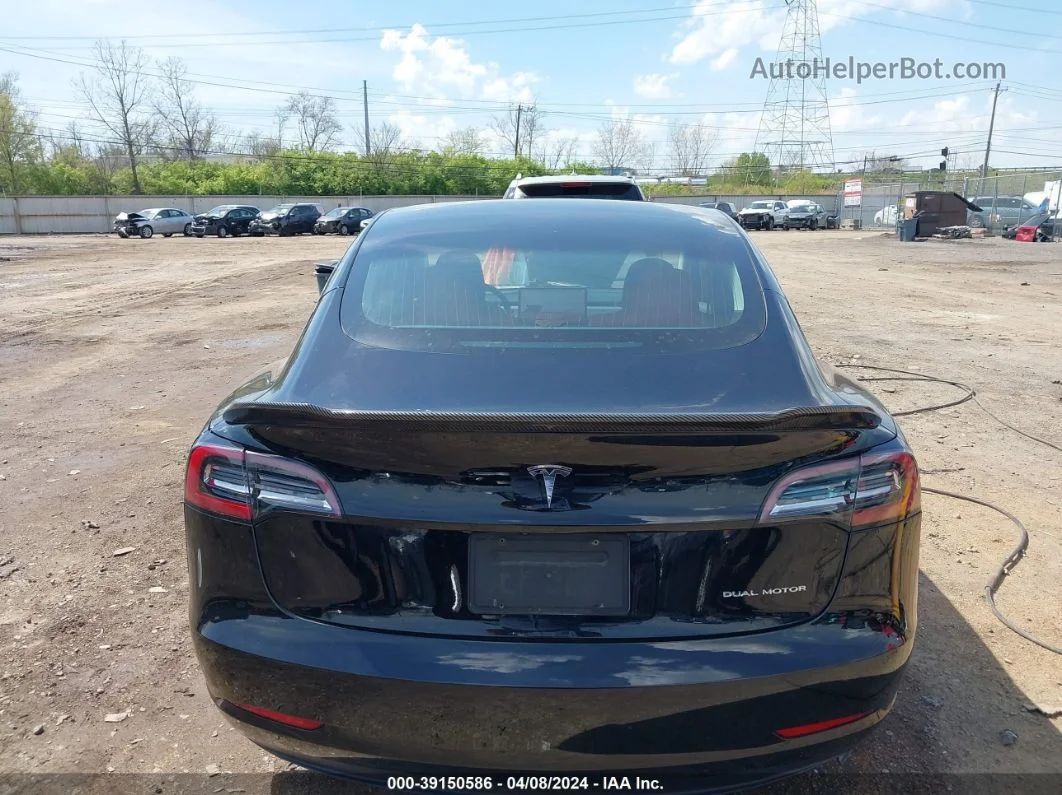 2018 Tesla Model 3 Long Range/performance Black vin: 5YJ3E1EBXJF186728
