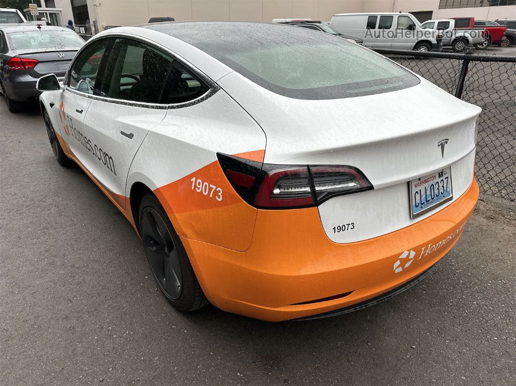 2019 Tesla Model 3   White vin: 5YJ3E1EBXKF193423