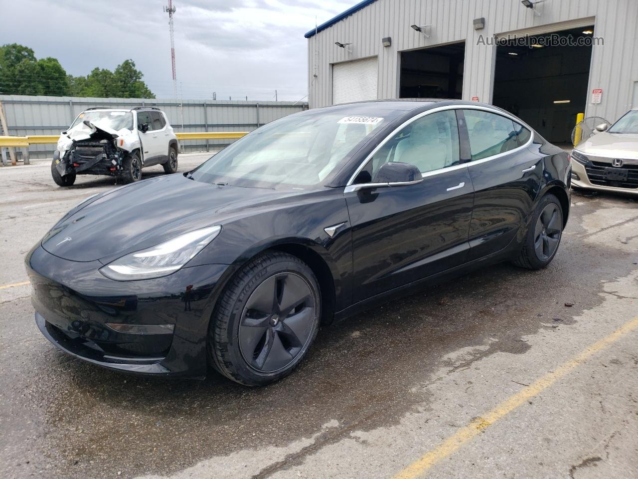 2019 Tesla Model 3  Black vin: 5YJ3E1EBXKF194829