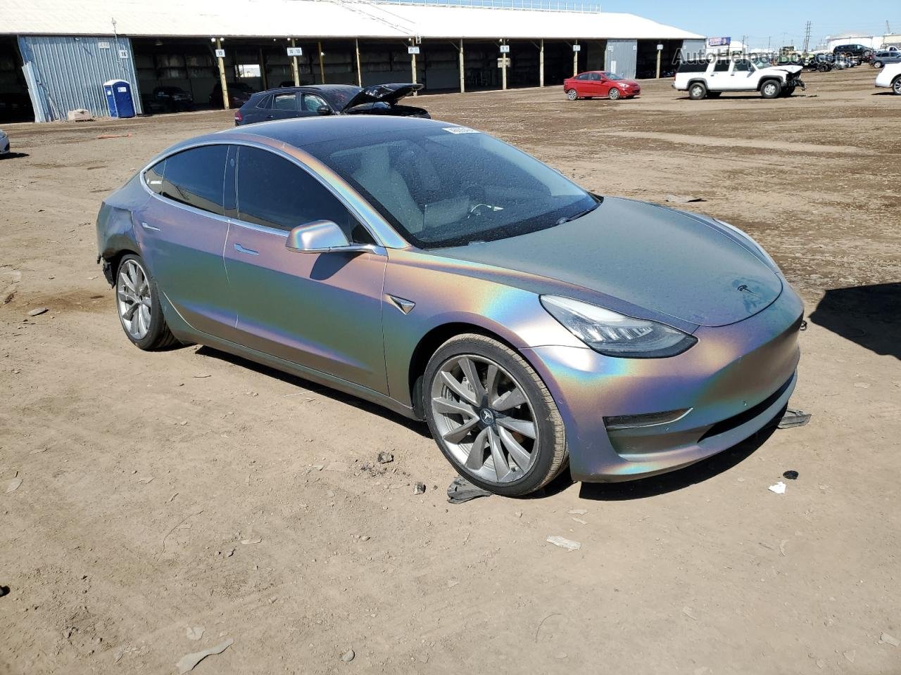 2019 Tesla Model 3  Бежевый vin: 5YJ3E1EBXKF195382