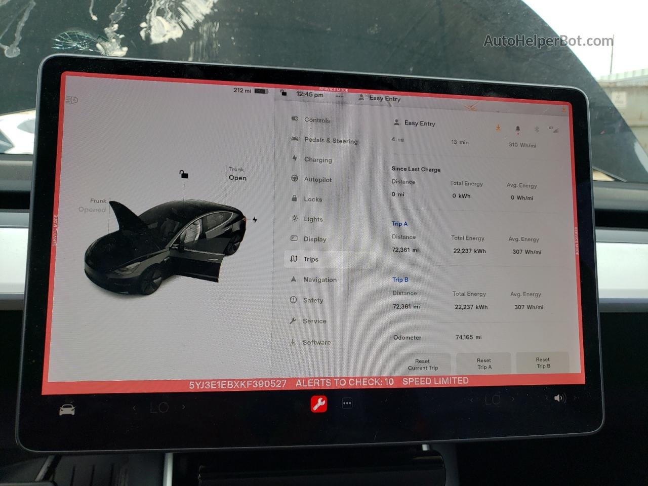 2019 Tesla Model 3  Black vin: 5YJ3E1EBXKF390527