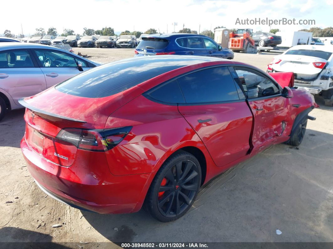 2019 Tesla Model 3 Long Range/performance Red vin: 5YJ3E1EBXKF392990