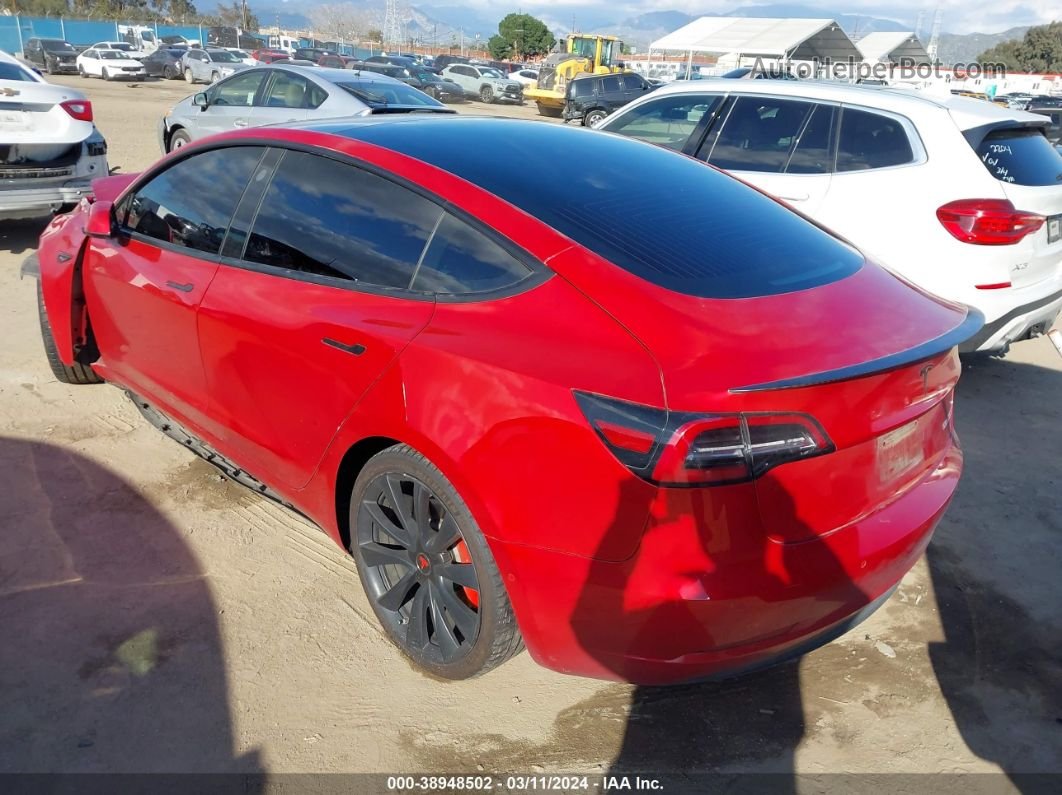 2019 Tesla Model 3 Long Range/performance Red vin: 5YJ3E1EBXKF392990