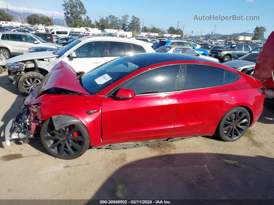 2019 Tesla Model 3 Long Range/performance Red vin: 5YJ3E1EBXKF392990