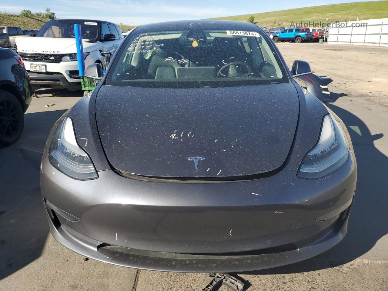 2019 Tesla Model 3  Gray vin: 5YJ3E1EBXKF453898