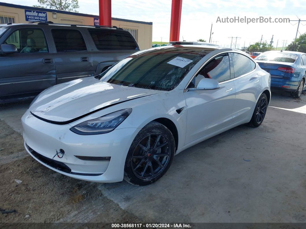 2019 Tesla Model 3 Long Range/performance White vin: 5YJ3E1EBXKF493544