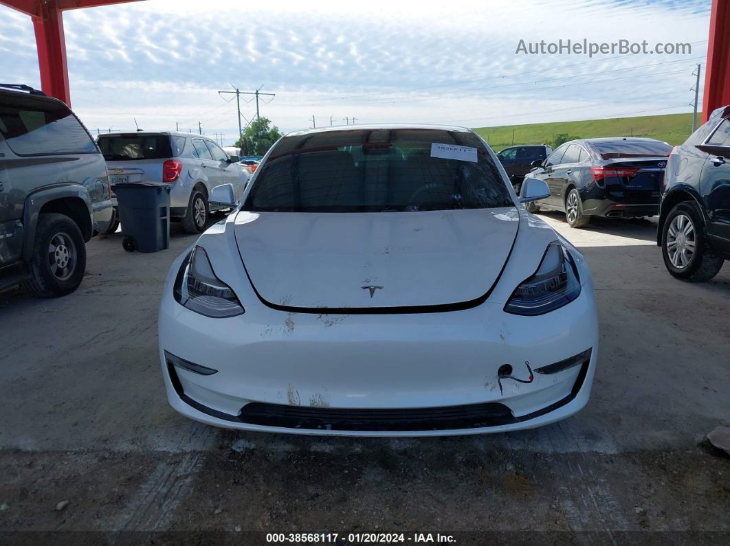 2019 Tesla Model 3 Long Range/performance White vin: 5YJ3E1EBXKF493544