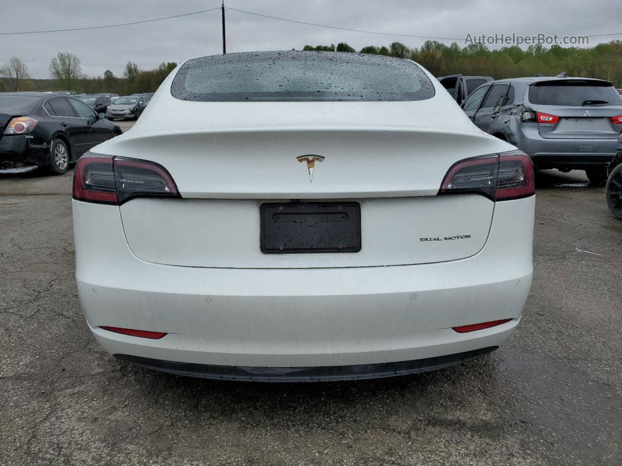 2019 Tesla Model 3  White vin: 5YJ3E1EBXKF494208