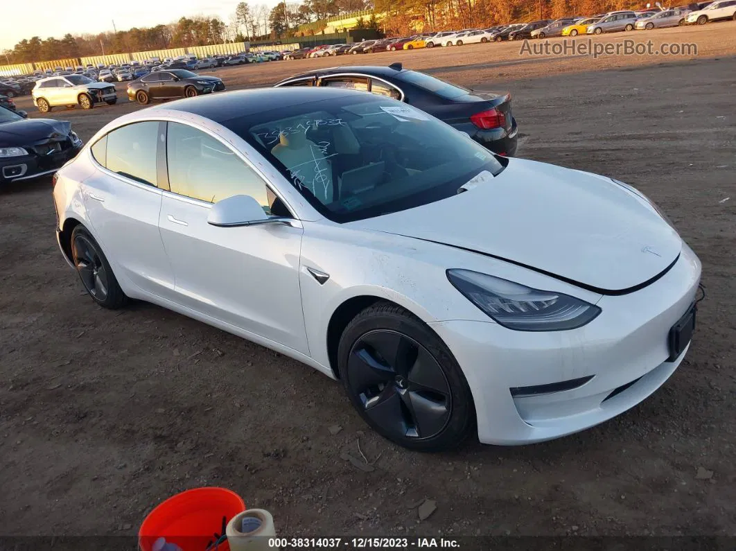 2019 Tesla Model 3 Long Range/performance White vin: 5YJ3E1EBXKF494645