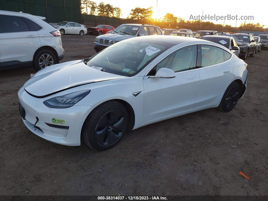 2019 Tesla Model 3 Long Range/performance White vin: 5YJ3E1EBXKF494645