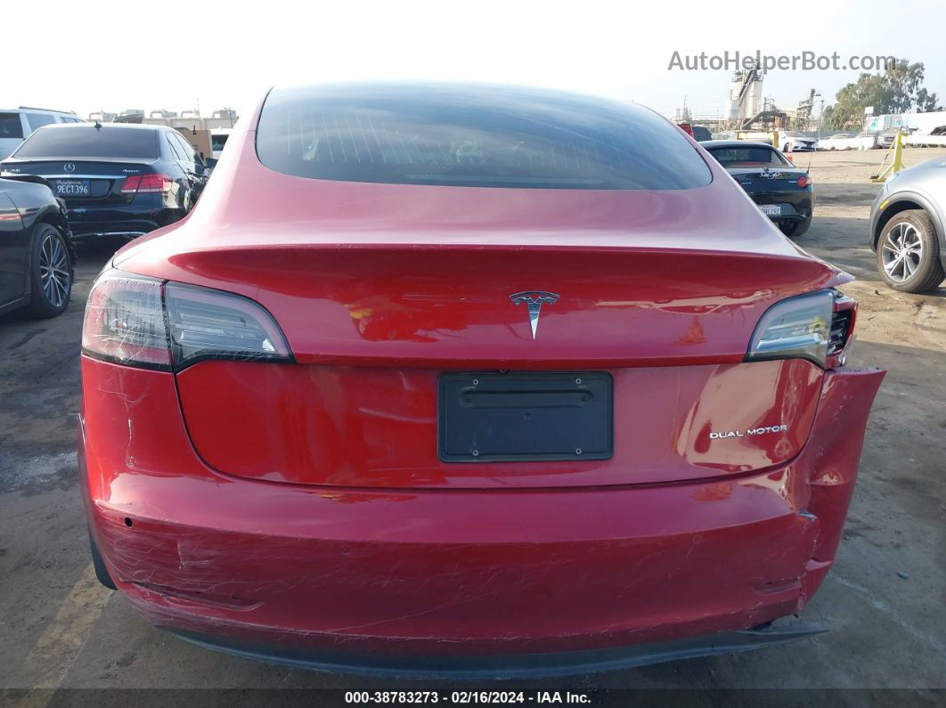 2019 Tesla Model 3 Long Range/performance Red vin: 5YJ3E1EBXKF496766