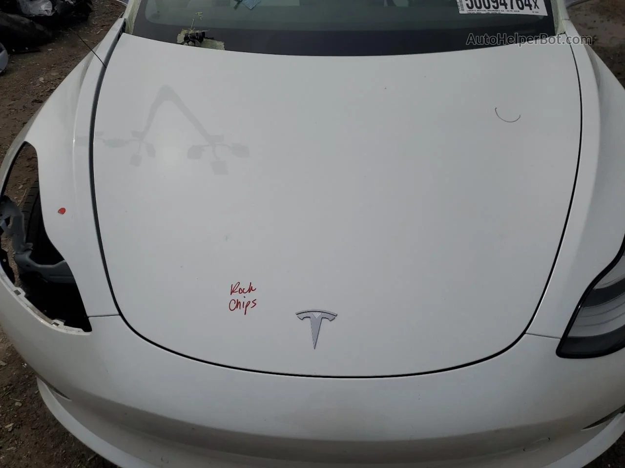 2019 Tesla Model 3  White vin: 5YJ3E1EBXKF513047