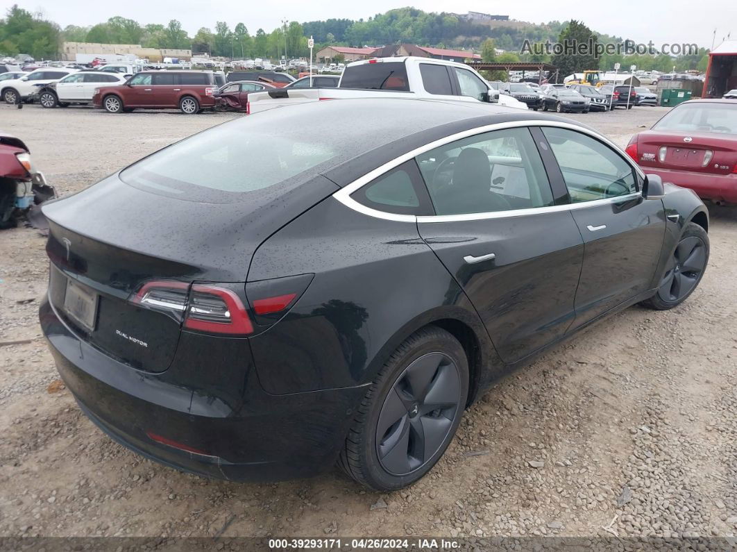 2020 Tesla Model 3 Long Range Dual Motor All-wheel Drive Black vin: 5YJ3E1EBXLF599669