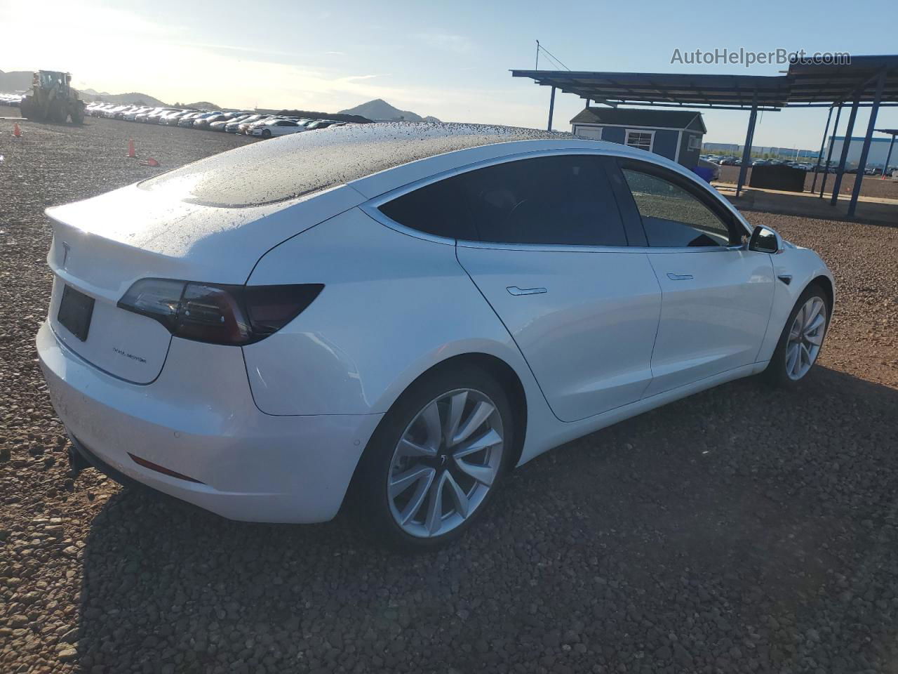 2020 Tesla Model 3  White vin: 5YJ3E1EBXLF621783