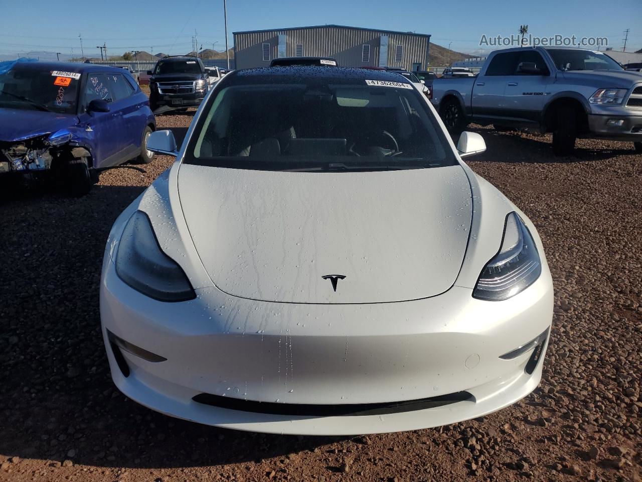 2020 Tesla Model 3  White vin: 5YJ3E1EBXLF621783