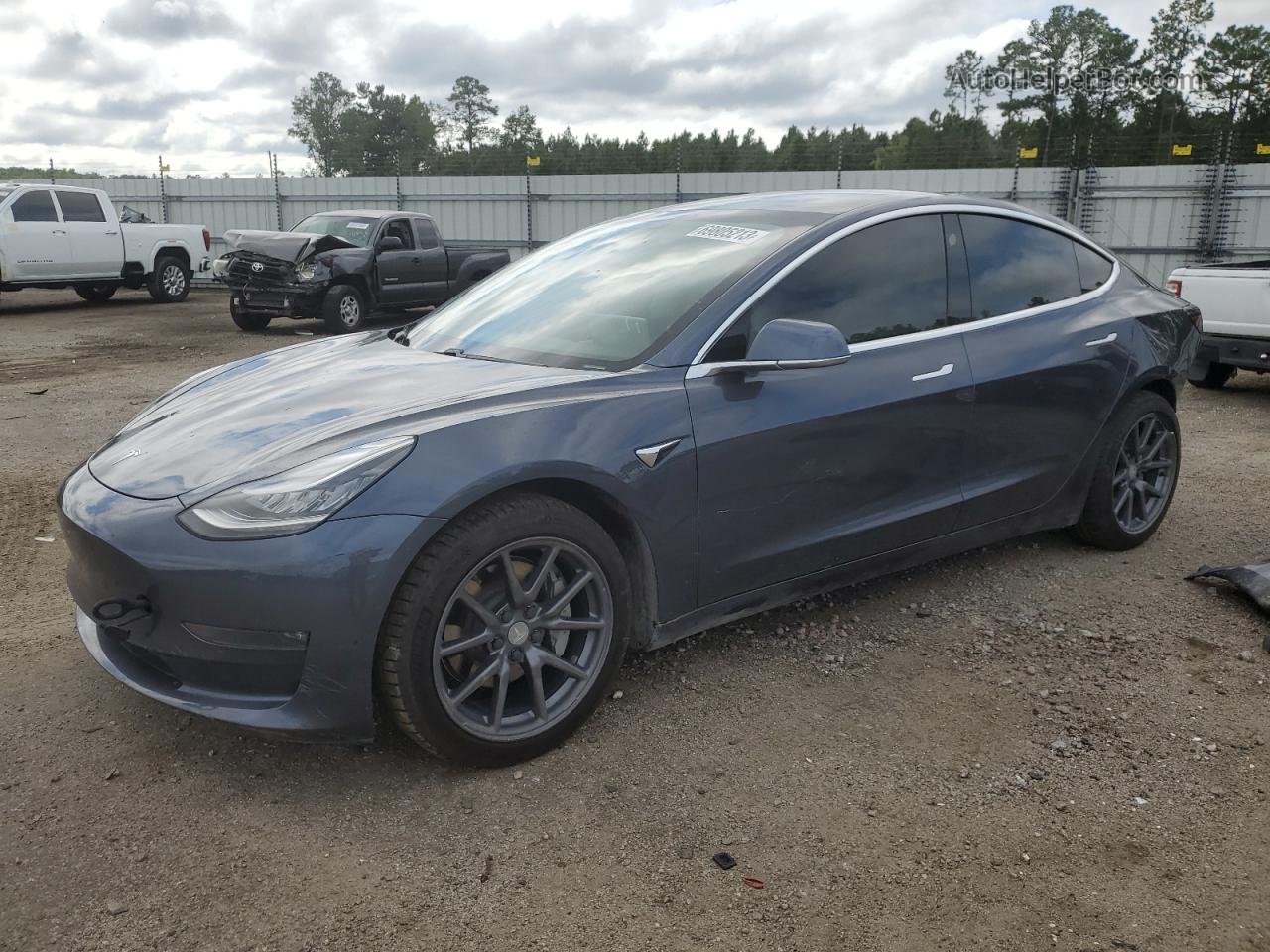 2020 Tesla Model 3  Gray vin: 5YJ3E1EBXLF621864