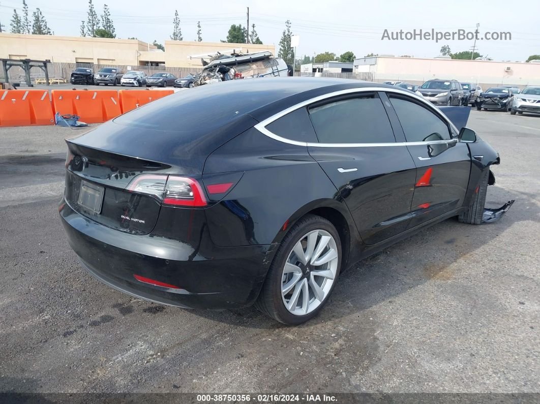 2020 Tesla Model 3 Long Range Dual Motor All-wheel Drive Black vin: 5YJ3E1EBXLF650765