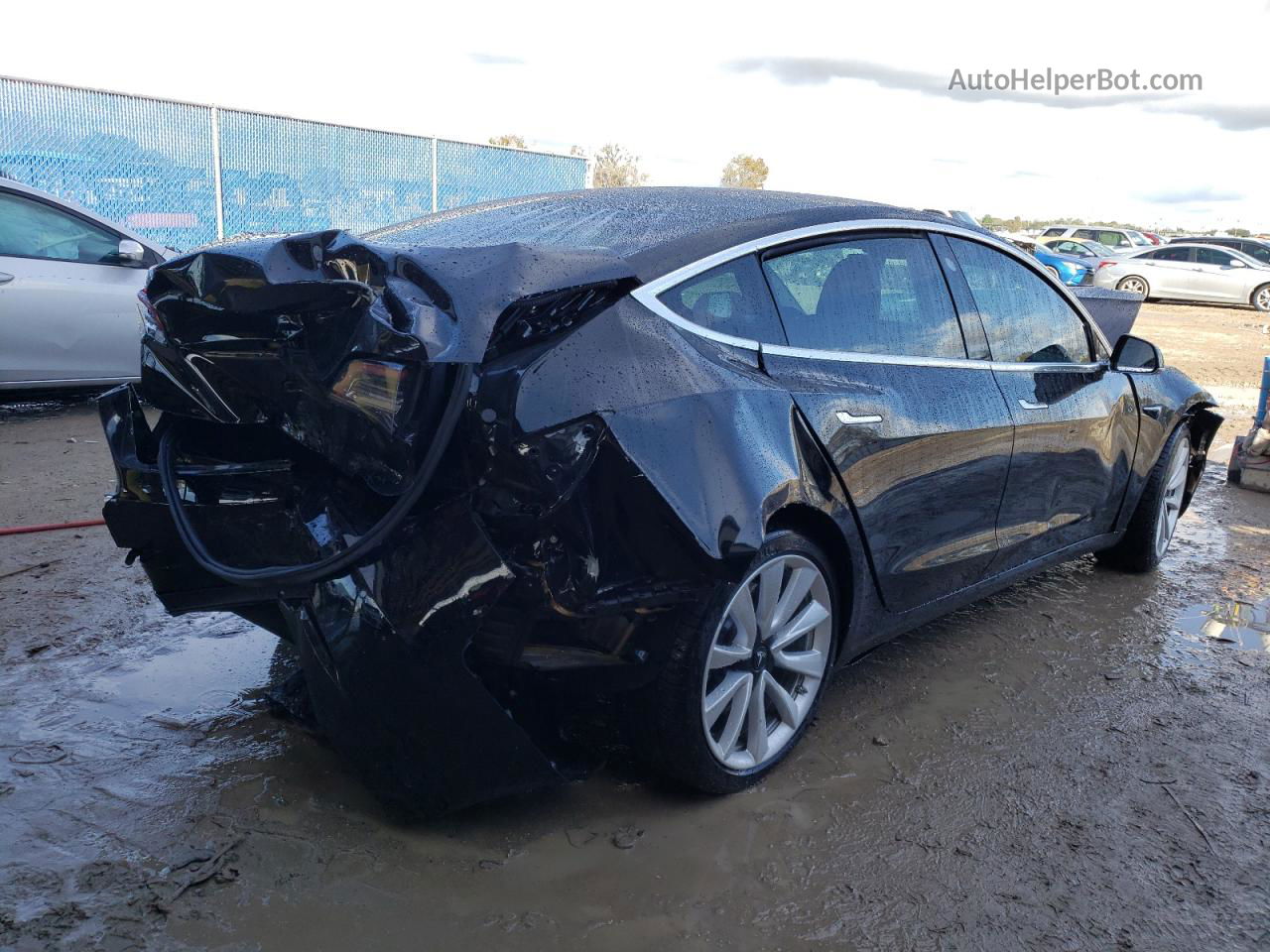 2020 Tesla Model 3  Black vin: 5YJ3E1EBXLF666352