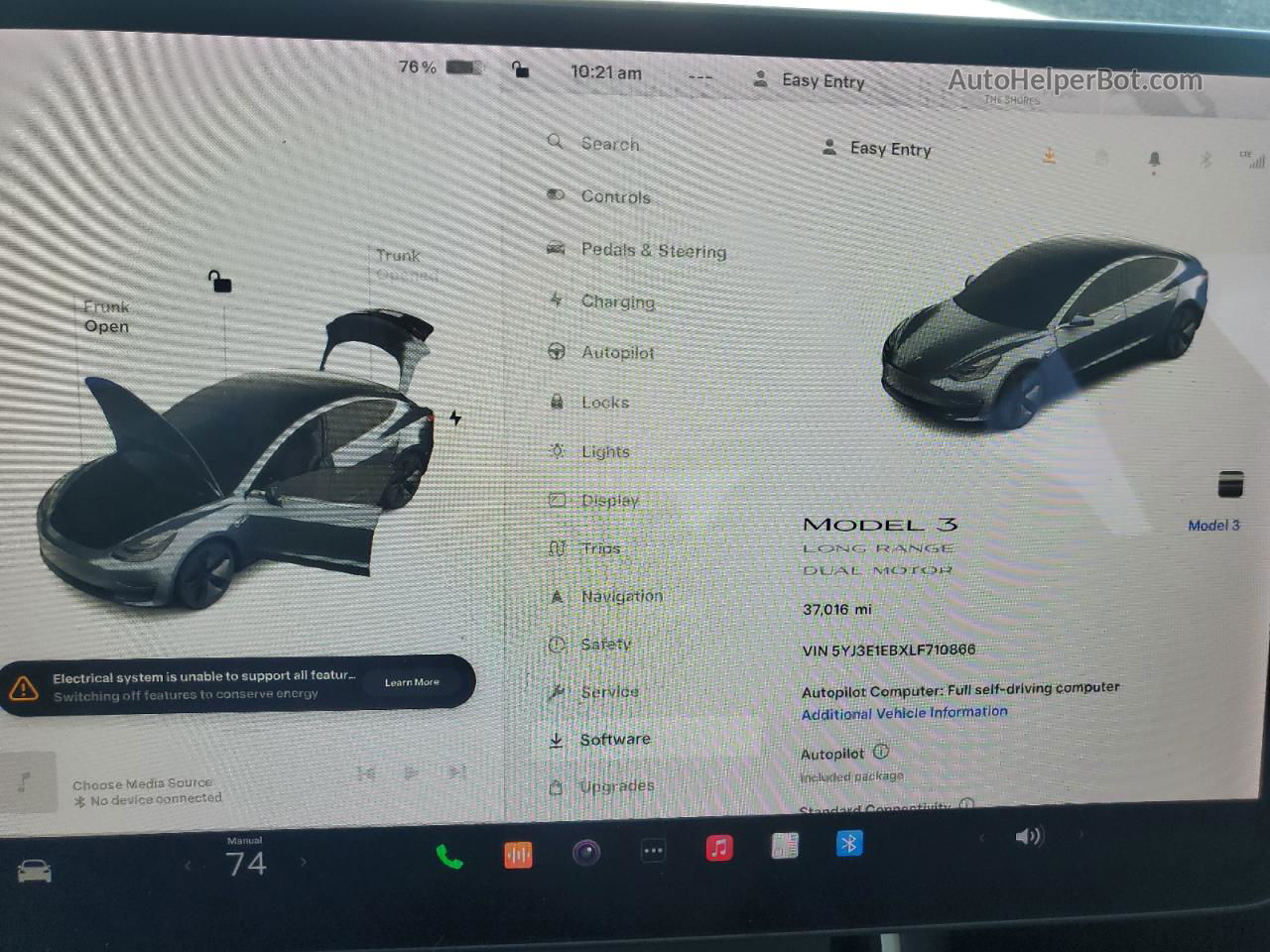 2020 Tesla Model 3  Charcoal vin: 5YJ3E1EBXLF710866