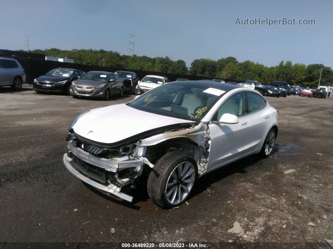 2020 Tesla Model 3 Long Range White vin: 5YJ3E1EBXLF712939