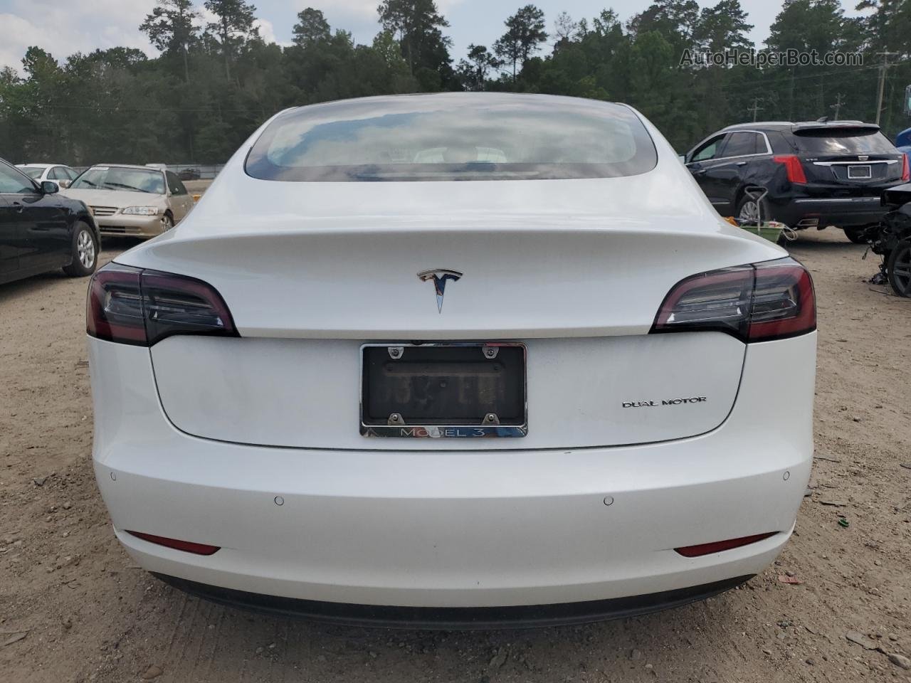 2020 Tesla Model 3  White vin: 5YJ3E1EBXLF784451