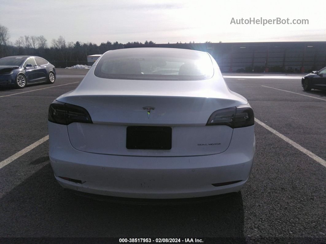 2020 Tesla Model 3 Long Range Dual Motor All-wheel Drive White vin: 5YJ3E1EBXLF787284