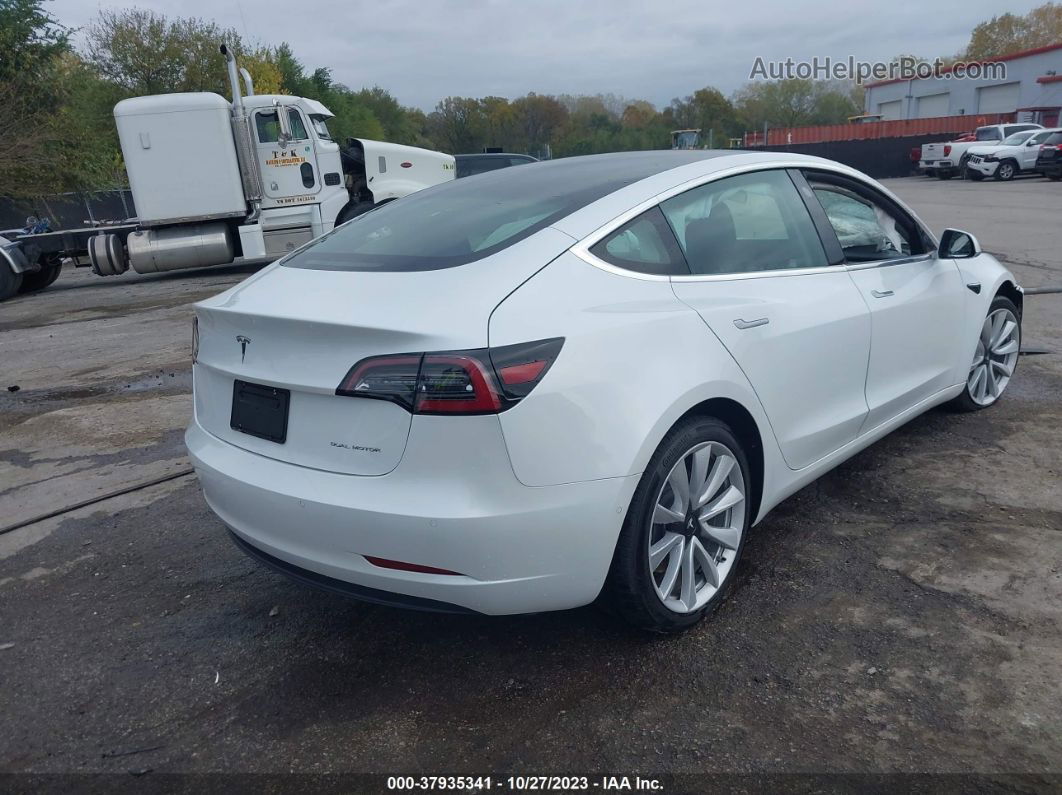 2020 Tesla Model 3 Long Range Dual Motor All-wheel Drive White vin: 5YJ3E1EBXLF801393