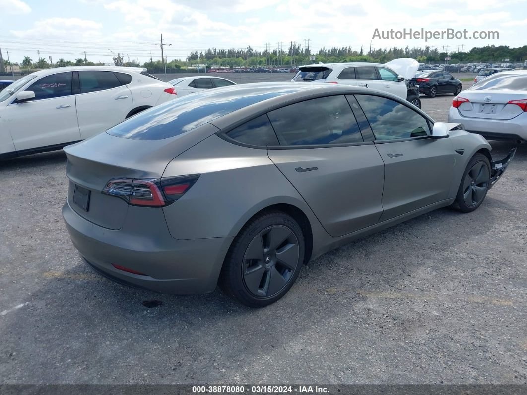 2021 Tesla Model 3 Long Range Dual Motor All-wheel Drive Gray vin: 5YJ3E1EBXMF055691