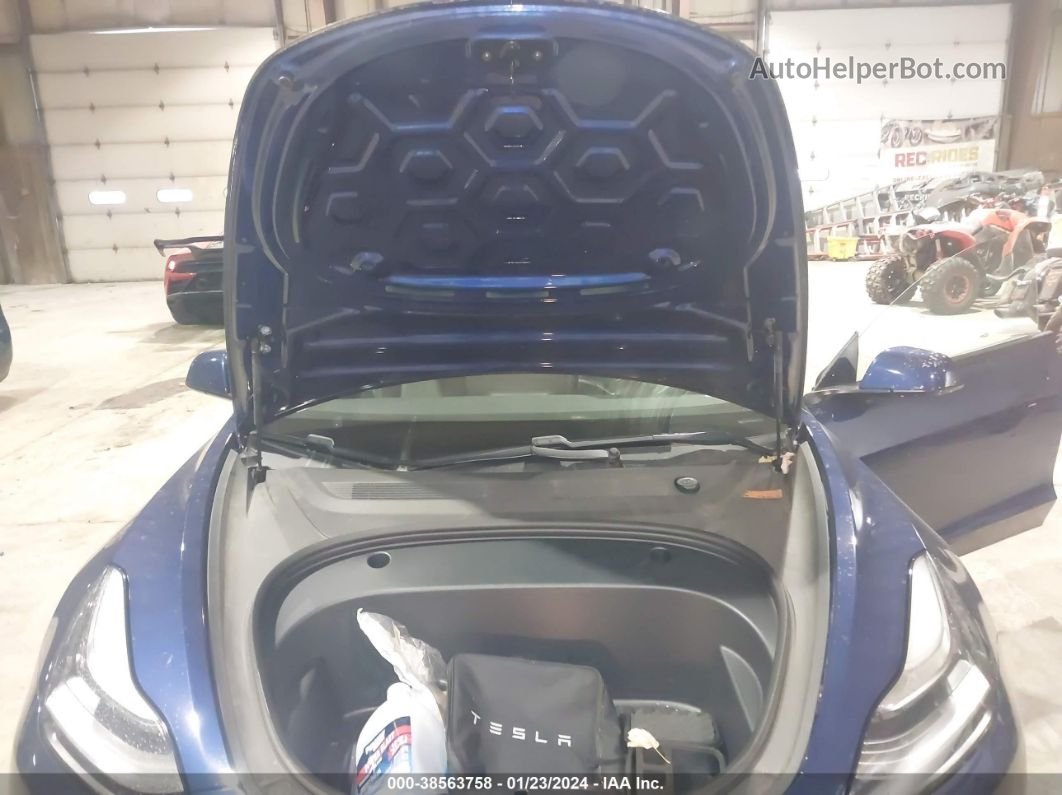 2021 Tesla Model 3 Long Range Dual Motor All-wheel Drive Blue vin: 5YJ3E1EBXMF836811