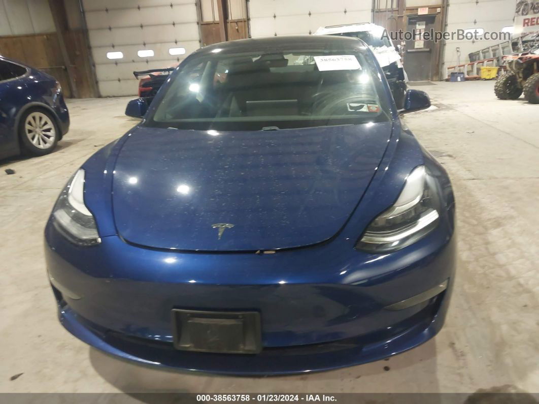 2021 Tesla Model 3 Long Range Dual Motor All-wheel Drive Blue vin: 5YJ3E1EBXMF836811