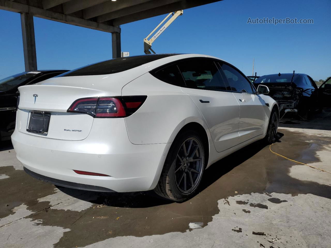 2021 Tesla Model 3  White vin: 5YJ3E1EBXMF855407