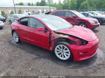 2021 Tesla Model 3 Long Range Dual Motor All-wheel Drive Burgundy vin: 5YJ3E1EBXMF862633