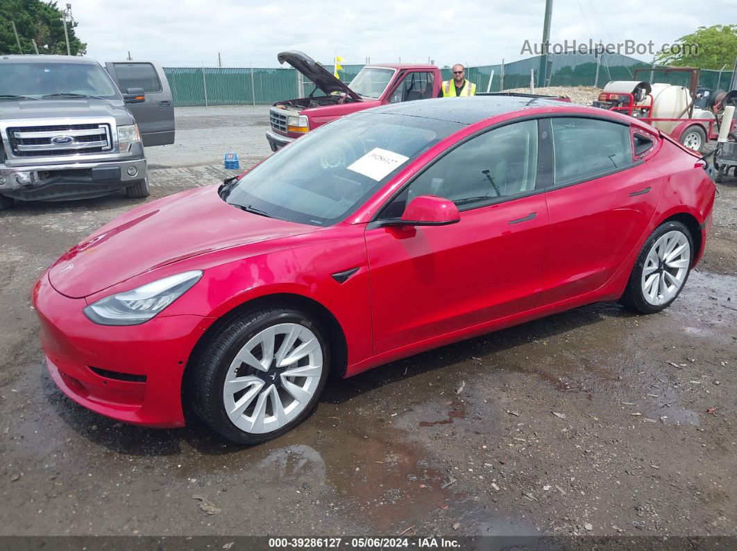 2021 Tesla Model 3 Long Range Dual Motor All-wheel Drive Бордовый vin: 5YJ3E1EBXMF862633