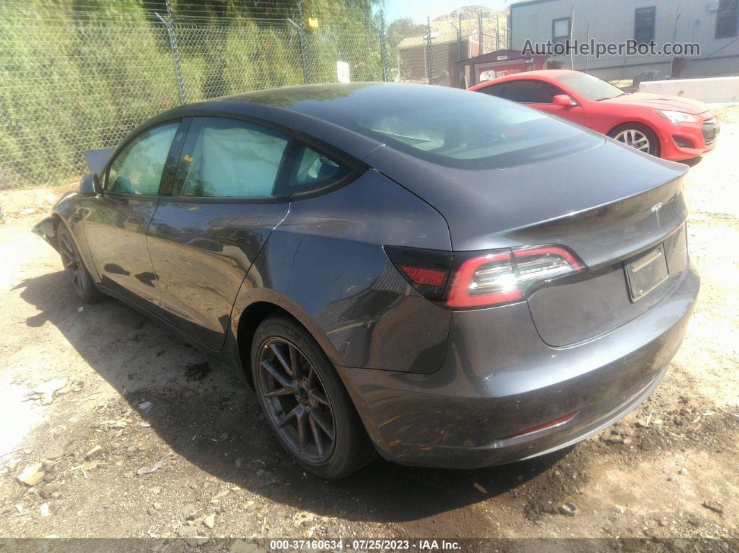 2021 Tesla Model 3 Long Range Gray vin: 5YJ3E1EBXMF874989