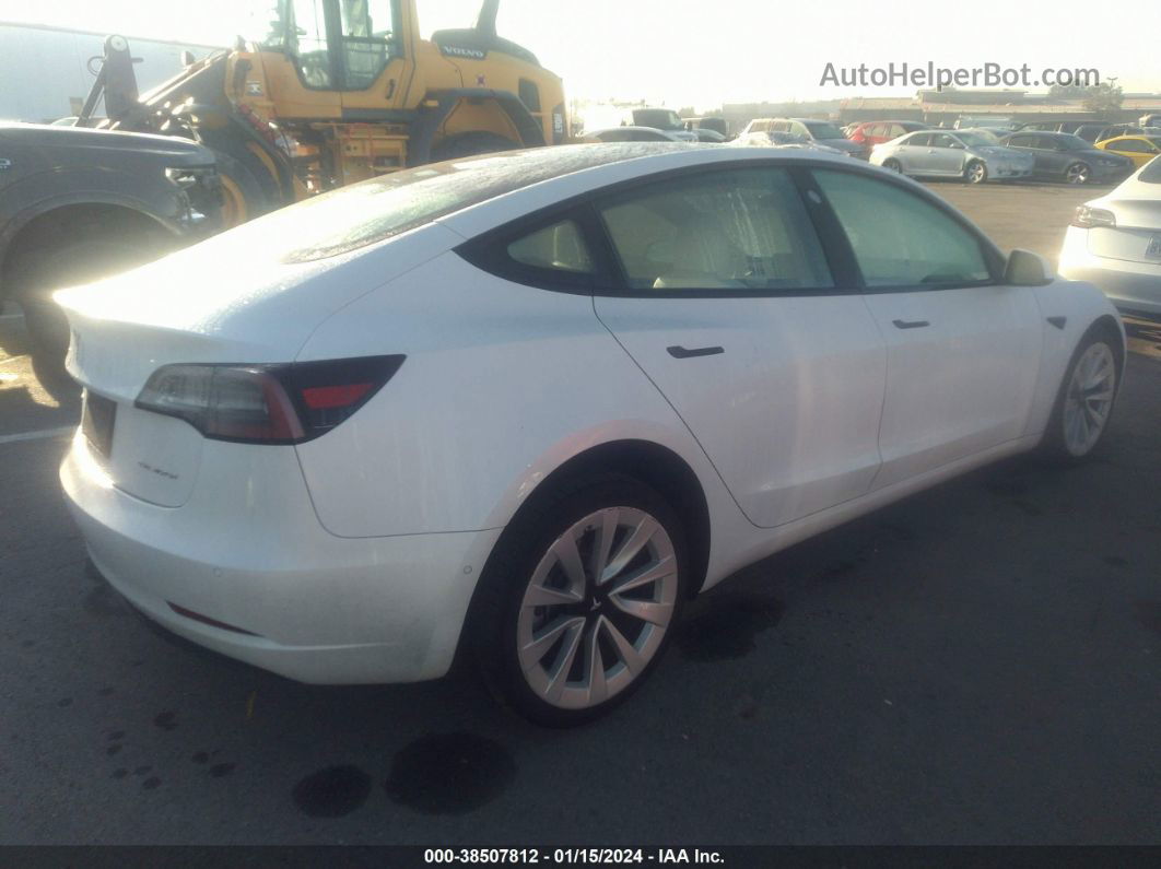 2021 Tesla Model 3 Long Range Dual Motor All-wheel Drive White vin: 5YJ3E1EBXMF926895