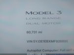 2021 Tesla Model 3 Long Range Dual Motor All-wheel Drive White vin: 5YJ3E1EBXMF926895