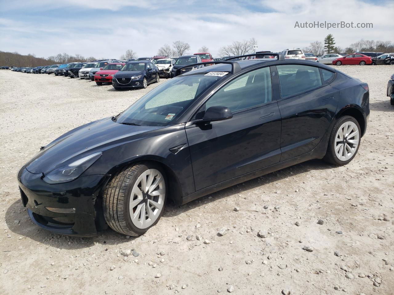 2022 Tesla Model 3  Черный vin: 5YJ3E1EBXNF113588