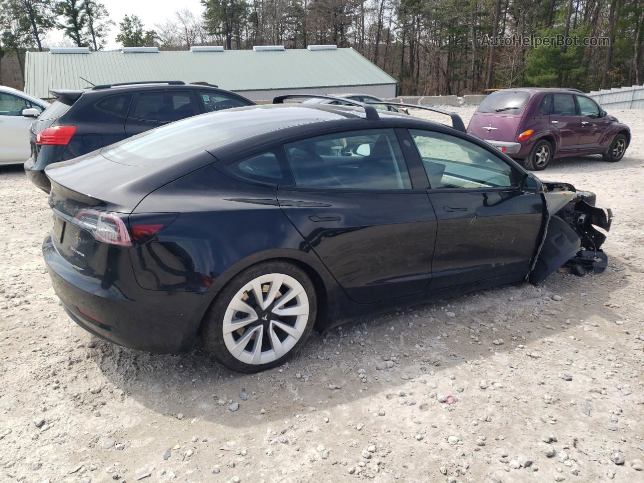 2022 Tesla Model 3  Black vin: 5YJ3E1EBXNF113588