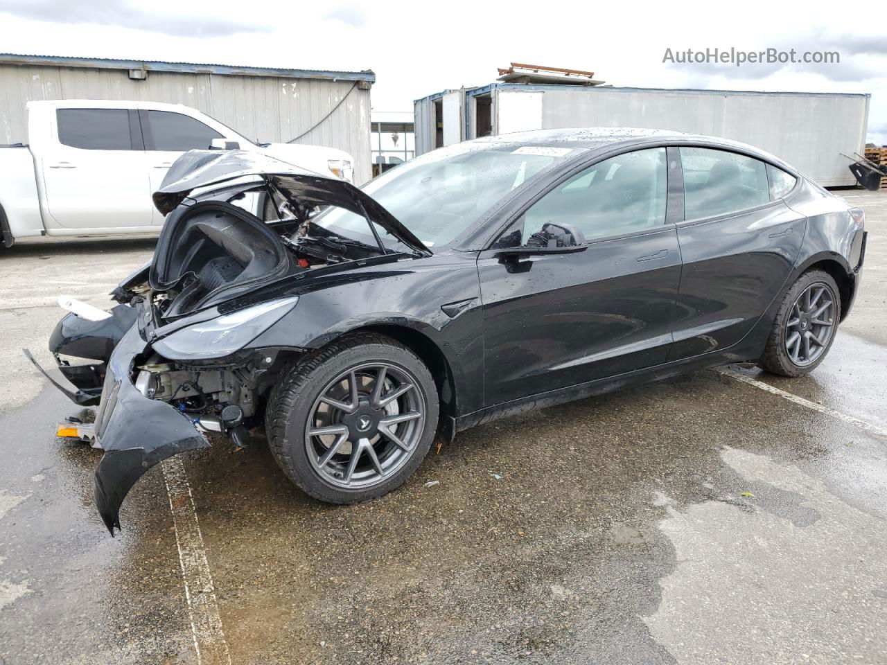 2022 Tesla Model 3  Black vin: 5YJ3E1EBXNF137843