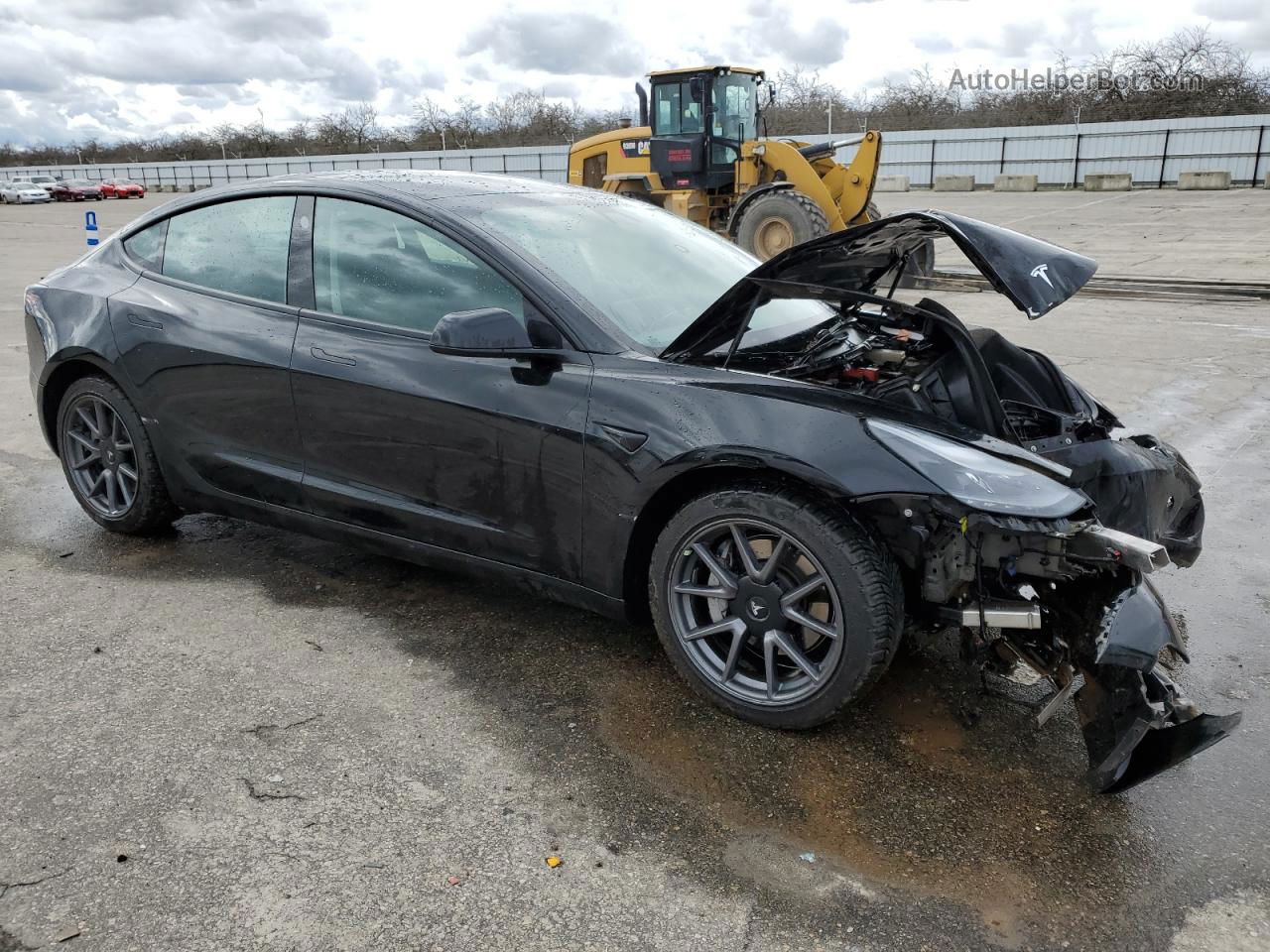 2022 Tesla Model 3  Black vin: 5YJ3E1EBXNF137843