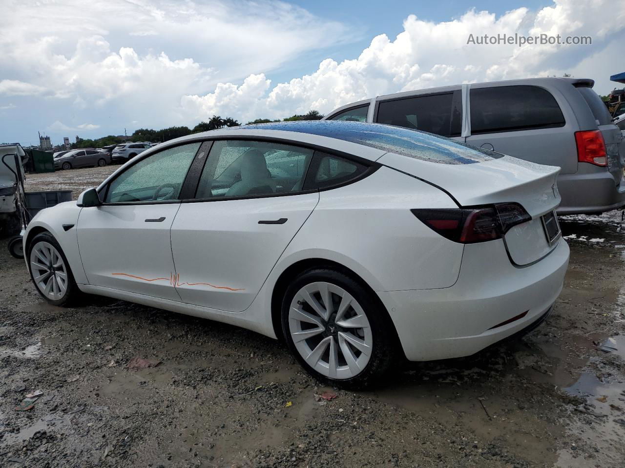 2022 Tesla Model 3  Белый vin: 5YJ3E1EBXNF227252