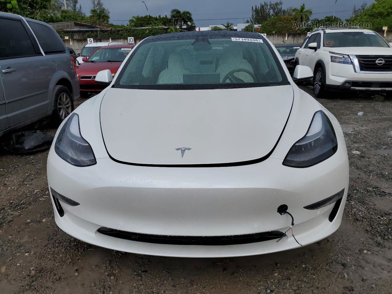 2022 Tesla Model 3  Белый vin: 5YJ3E1EBXNF227252