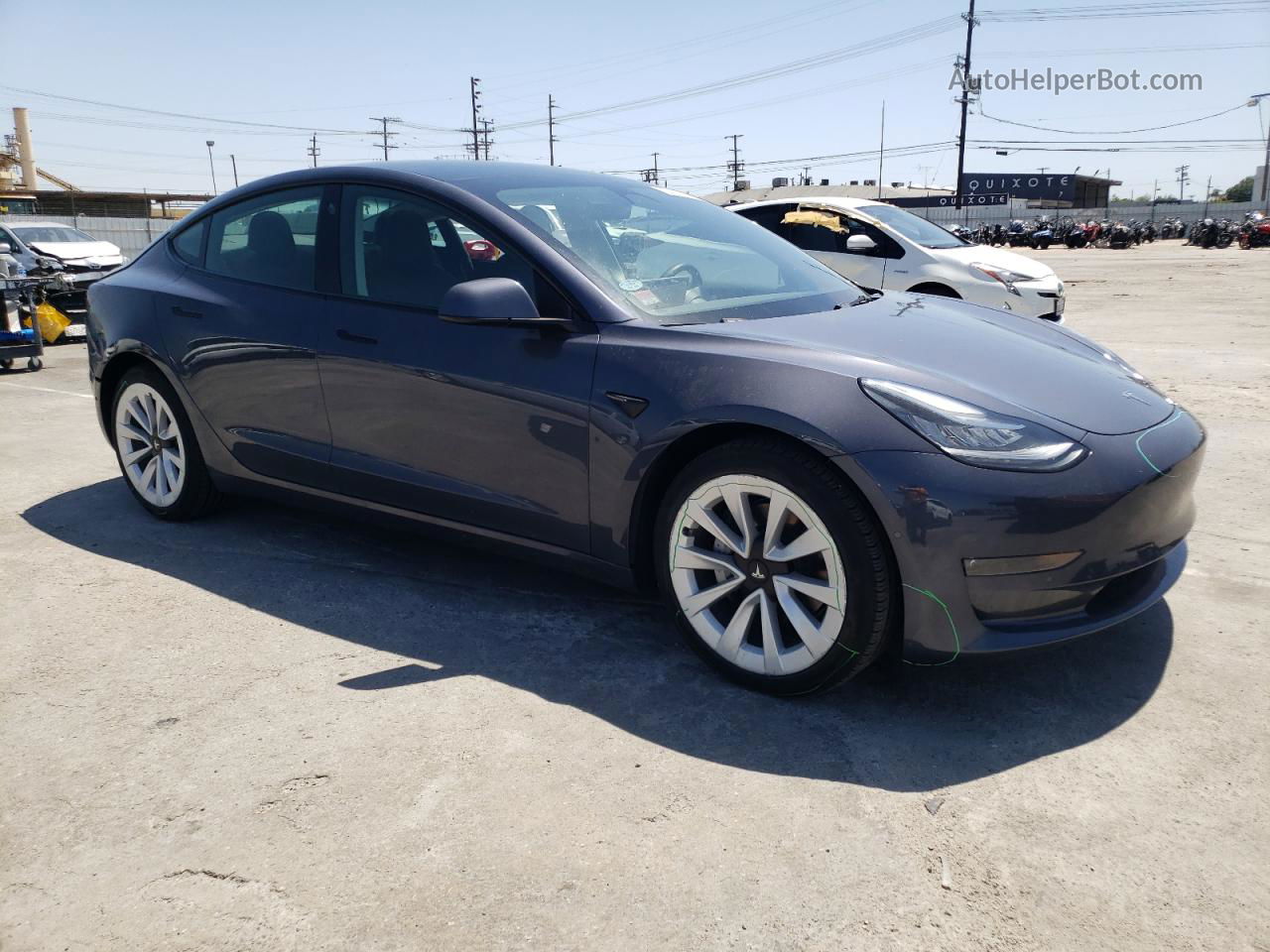 2022 Tesla Model 3  Gray vin: 5YJ3E1EBXNF262258